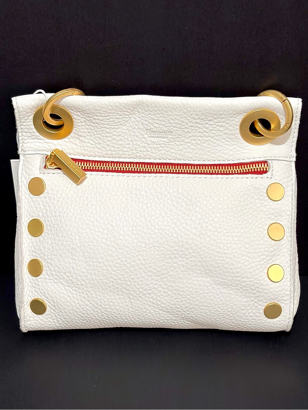 Hammitt Tony Small Leather Crossbody Bag in Ceramic White/Brushed Gold Hardware - Picture 10 of 12